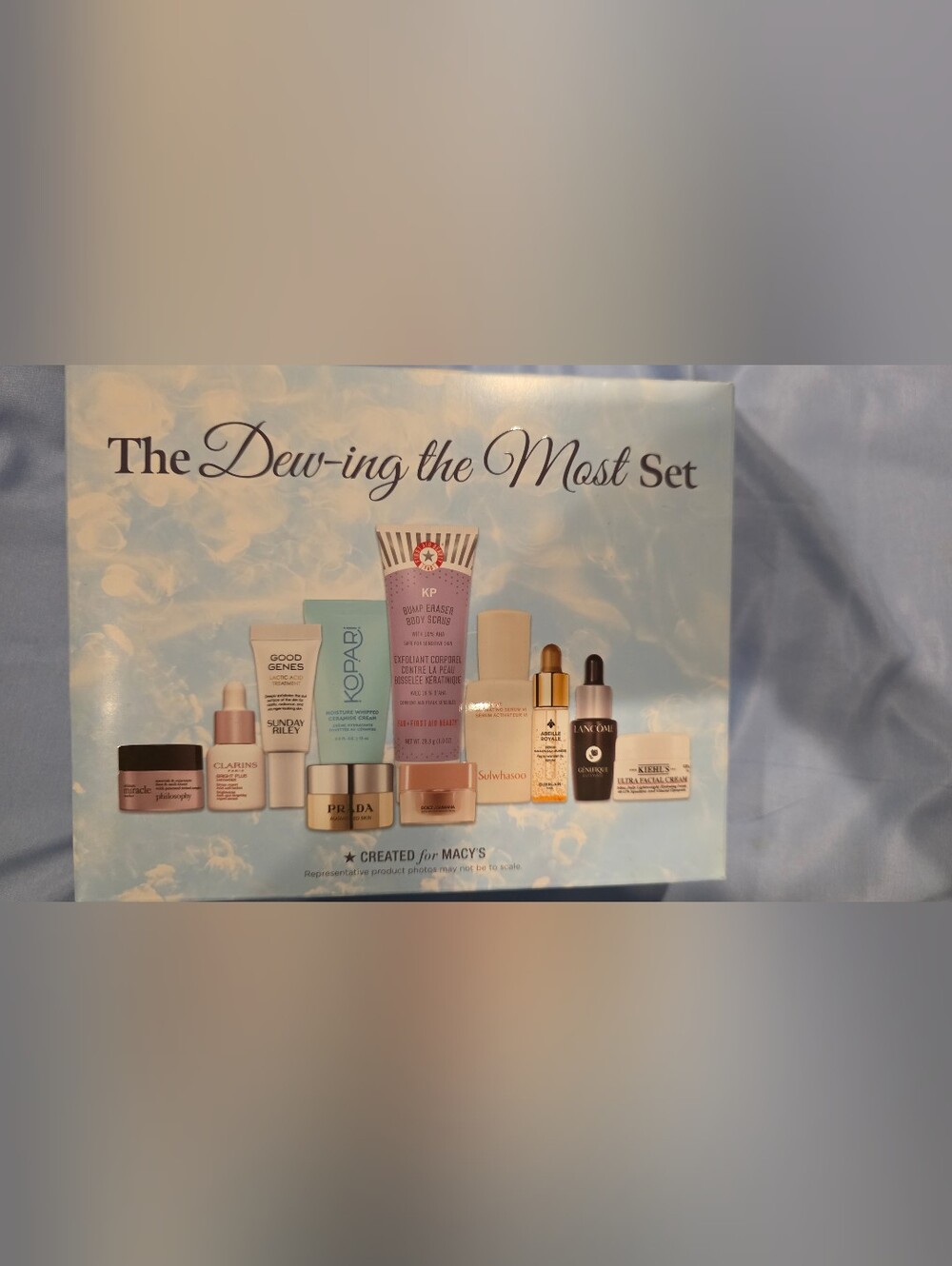 Top Brands Skincare Set with Light Blue and White Accents